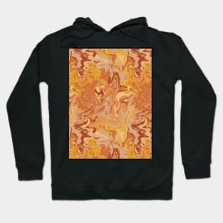 Golden Hour Marble - Digital Paint Spill Hoodie